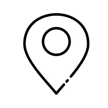 konum simgesi soyut arkaplanda izole edildi