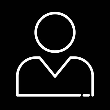 İnsan simgesi soyut arkaplanda izole edildi