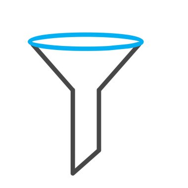  Soyut arkaplanda filtre simgesi izole edildi