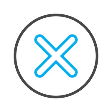  İptal edilen simge soyut arkaplanda izole edildi