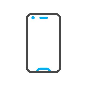 Soyut arkaplanda mobil simge izole edildi