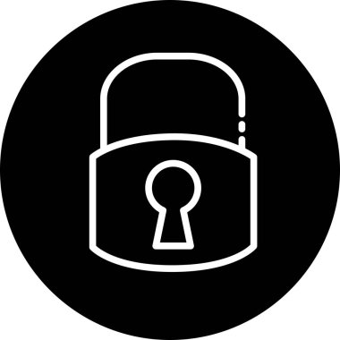 Soyut arkaplanda kilit simgesi izole edildi