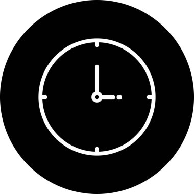 Saat Simgesi Soyut Arkaplanda İzole Edildi