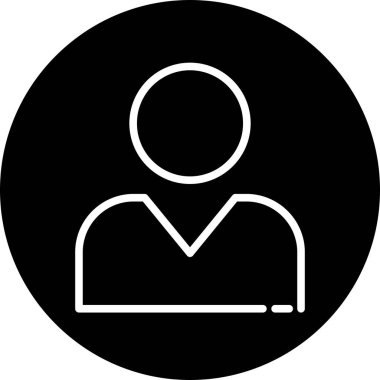 İnsan simgesi soyut arkaplanda izole edildi