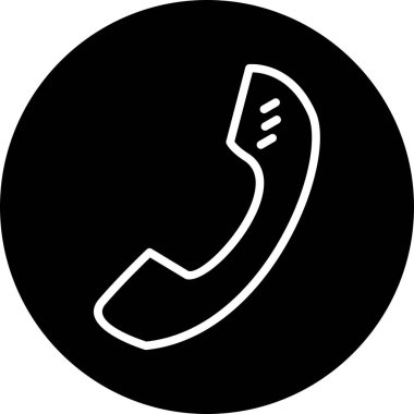 Soyut arkaplanda telefon simgesi izole edildi