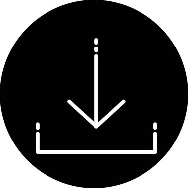 Soyut arkaplanda indirme simgesi izole edildi