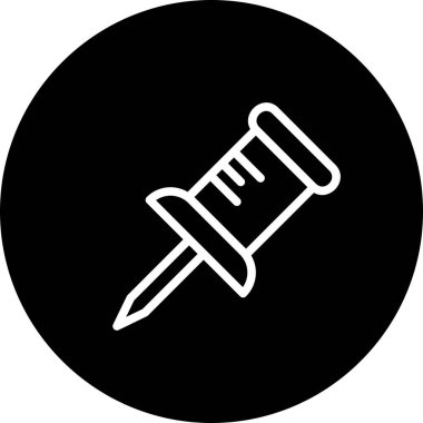 Pin simgesi soyut arkaplanda izole edildi