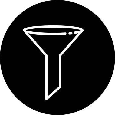  Soyut arkaplanda filtre simgesi izole edildi