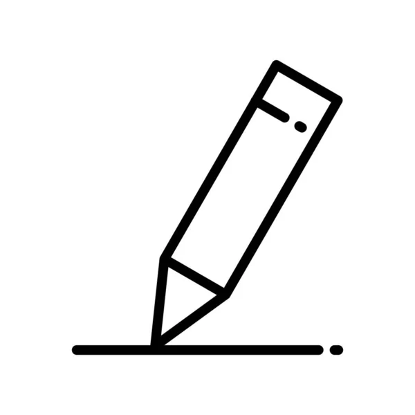Иконка карандаша на абстрактном фоне — стоковый вектор