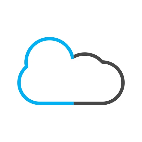 Icono de nube aislado sobre fondo abstracto — Vector de stock