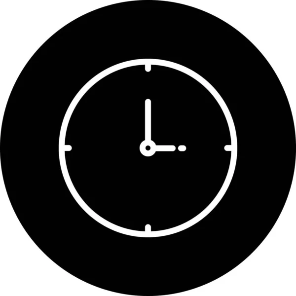 Relógio ícone isolado no fundo abstrato — Vetor de Stock