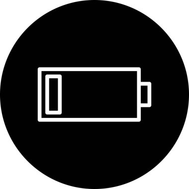 Soyut arkaplanda pil simgesi izole edildi