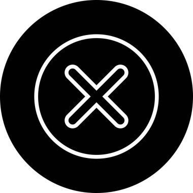  İptal edilen simge soyut arkaplanda izole edildi