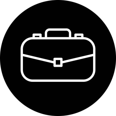 Evrak çantası simgesi soyut arkaplanda izole edildi