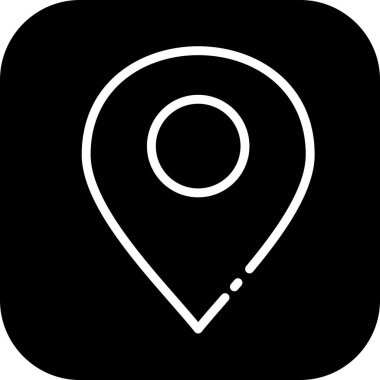 konum simgesi soyut arkaplanda izole edildi