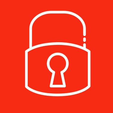 Soyut arkaplanda kilit simgesi izole edildi