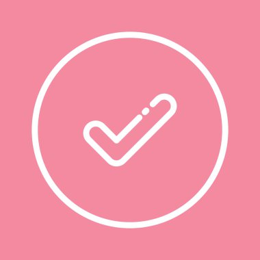 Soyut arkaplanda izole edilmiş simgeyi onayla