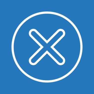  İptal edilen simge soyut arkaplanda izole edildi