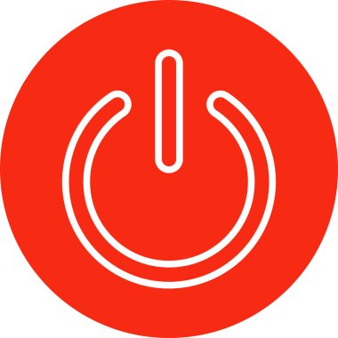 Kapalı güç simgesi soyut arkaplanda izole edildi