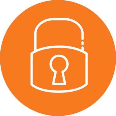 Soyut arkaplanda kilit simgesi izole edildi