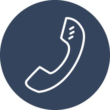 Soyut arkaplanda telefon simgesi izole edildi