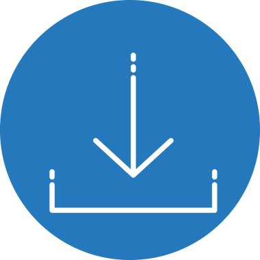 Soyut arkaplanda indirme simgesi izole edildi