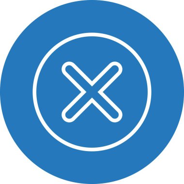  İptal edilen simge soyut arkaplanda izole edildi