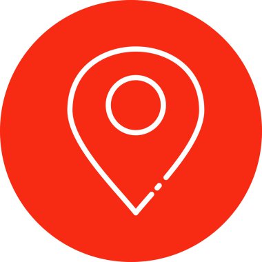 konum simgesi soyut arkaplanda izole edildi