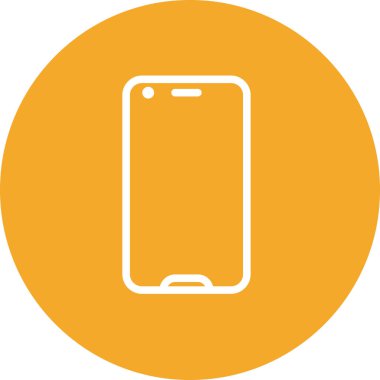 Soyut arkaplanda mobil simge izole edildi