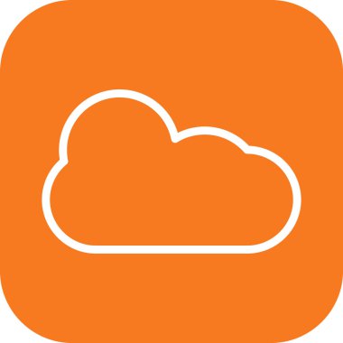 Soyut arkaplanda bulut simgesi izole edildi