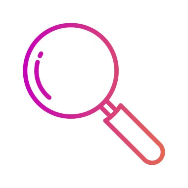 Soyut arkaplanda arama simgesi izole edildi