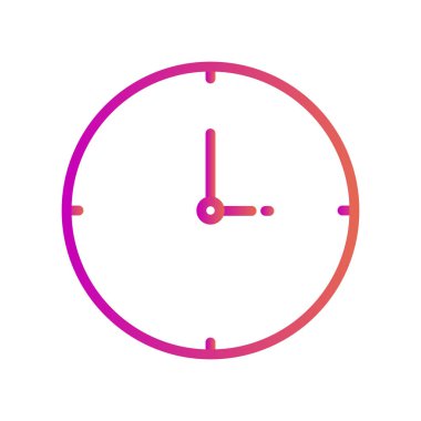 Saat Simgesi Soyut Arkaplanda İzole Edildi