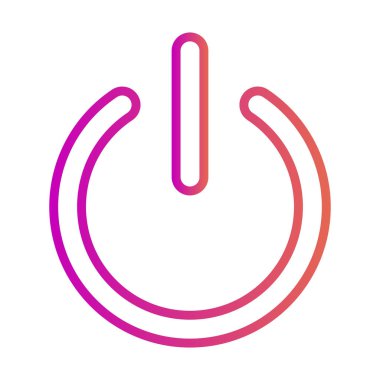 Kapalı güç simgesi soyut arkaplanda izole edildi