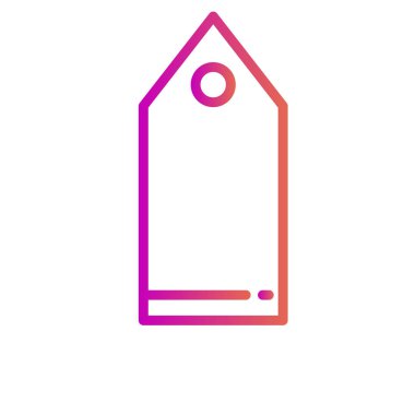 Soyut arkaplanda etiket simgesi izole edildi