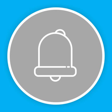 Soyut arkaplanda alarm simgesi izole edildi