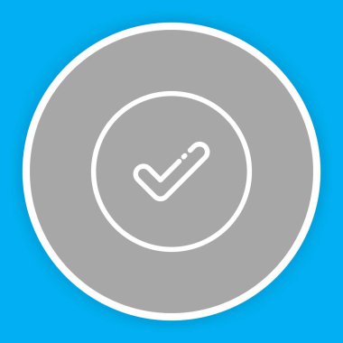 Soyut arkaplanda izole edilmiş simgeyi onayla