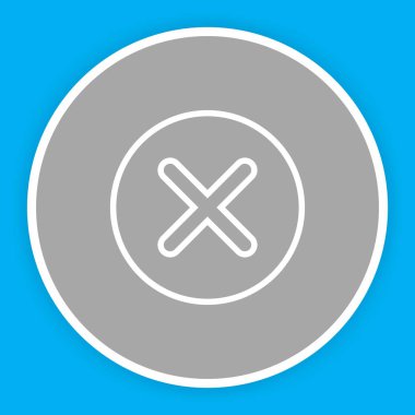  İptal edilen simge soyut arkaplanda izole edildi