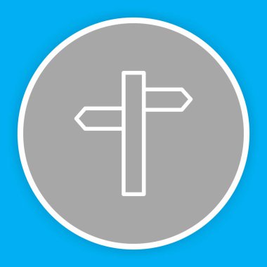 Yönlendirme simgesi soyut arkaplanda izole edildi