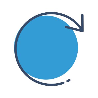 Soyut arkaplanda izole edilmiş simgeyi yeniden başlat