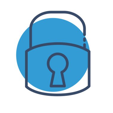 Soyut arkaplanda kilit simgesi izole edildi