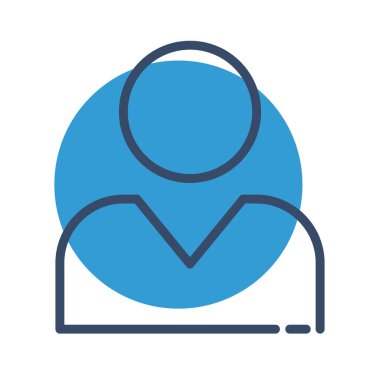 İnsan simgesi soyut arkaplanda izole edildi