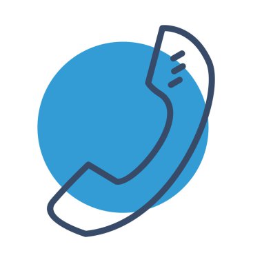 Soyut arkaplanda telefon simgesi izole edildi