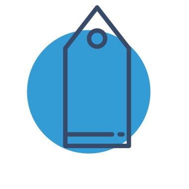 Soyut arkaplanda etiket simgesi izole edildi