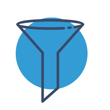  Soyut arkaplanda filtre simgesi izole edildi