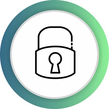 Soyut arkaplanda kilit simgesi izole edildi