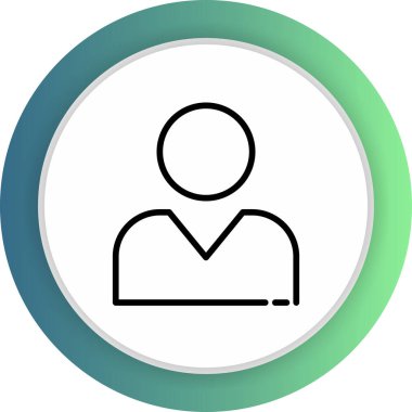 İnsan simgesi soyut arkaplanda izole edildi