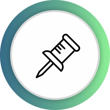 Pin simgesi soyut arkaplanda izole edildi