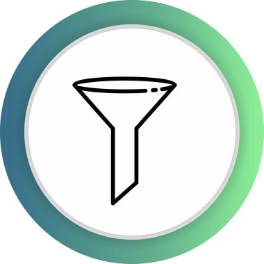  Soyut arkaplanda filtre simgesi izole edildi