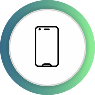 Soyut arkaplanda mobil simge izole edildi