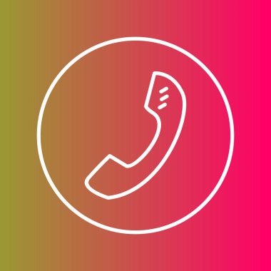 Soyut arkaplanda telefon simgesi izole edildi